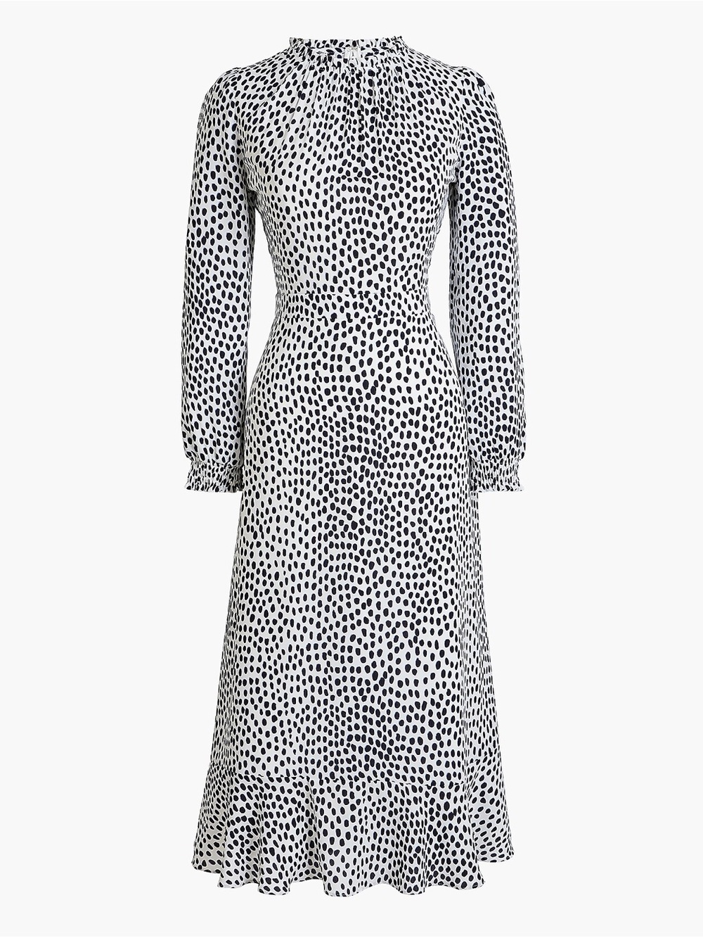 NWT J. Crew Ruffle-neck leopard peasant dress (Size 4)